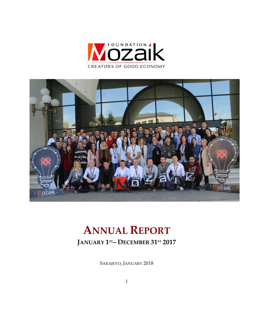 Annual Report January 1St– December 31St 2017