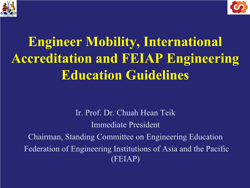 FEIAP Engineering Education Guidelines