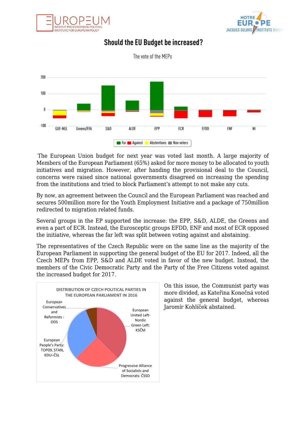 Should the EU Budget Be Increased?