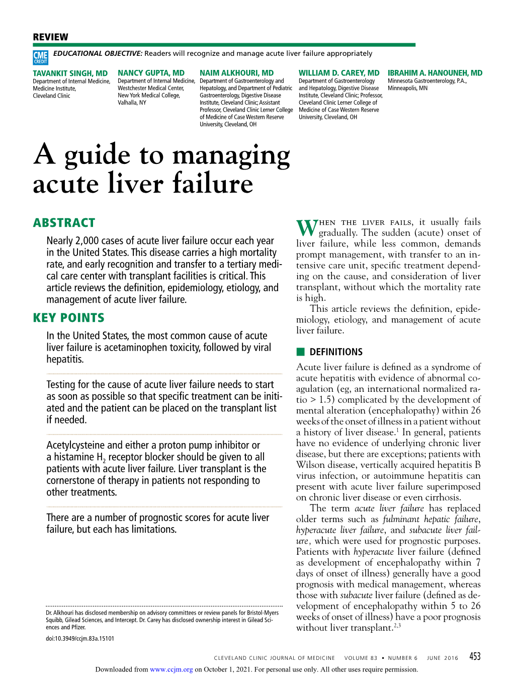 A Guide to Managing Acute Liver Failure