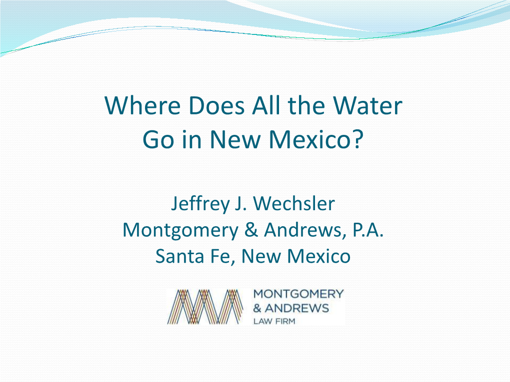 Where Does All the Water Go in New Mexico?