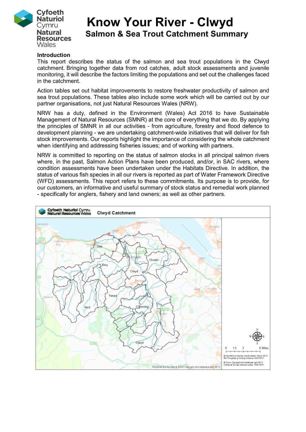 Know Your River - Clwyd Salmon & Sea Trout Catchment Summary