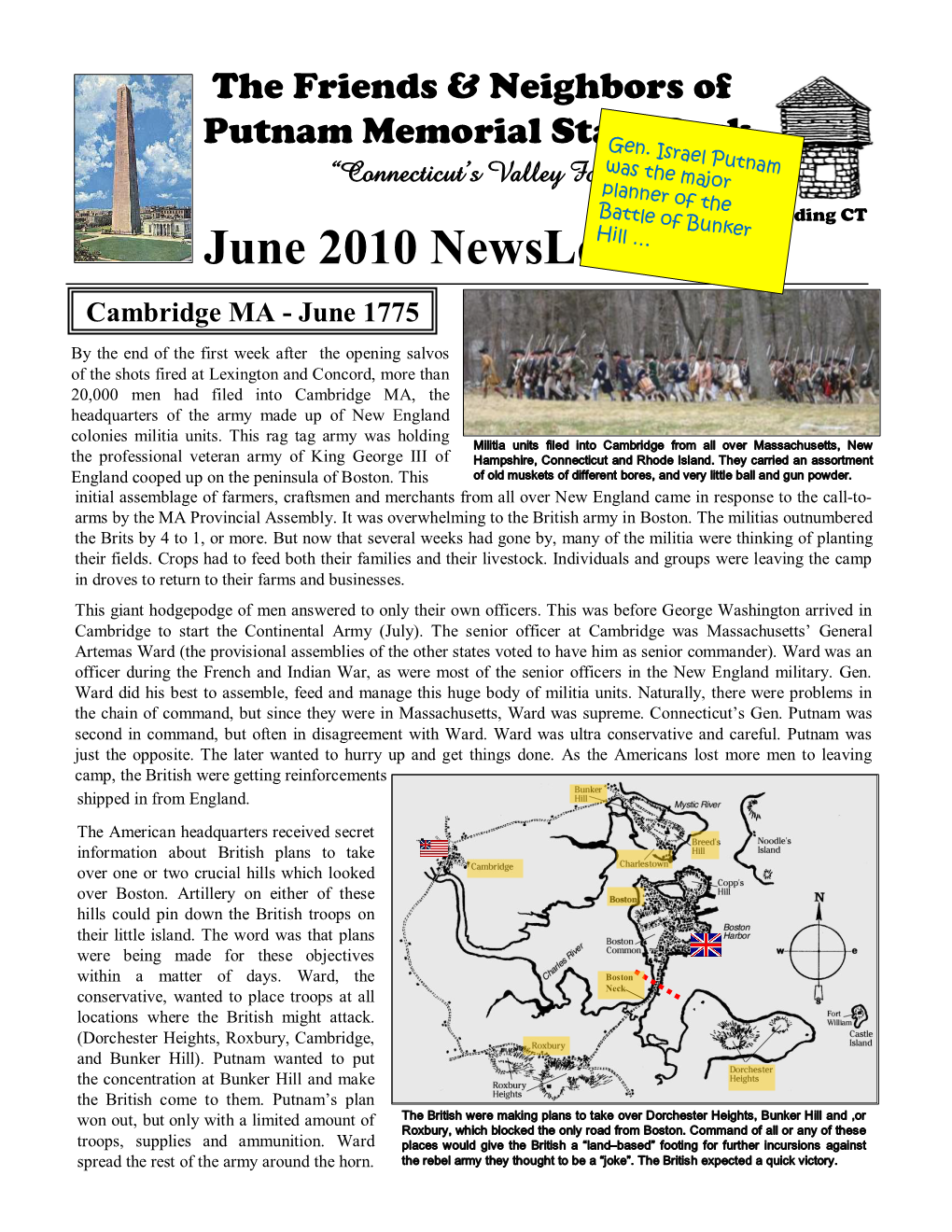 June 2010 Newsletterhill … Cambridge MA - June 1775