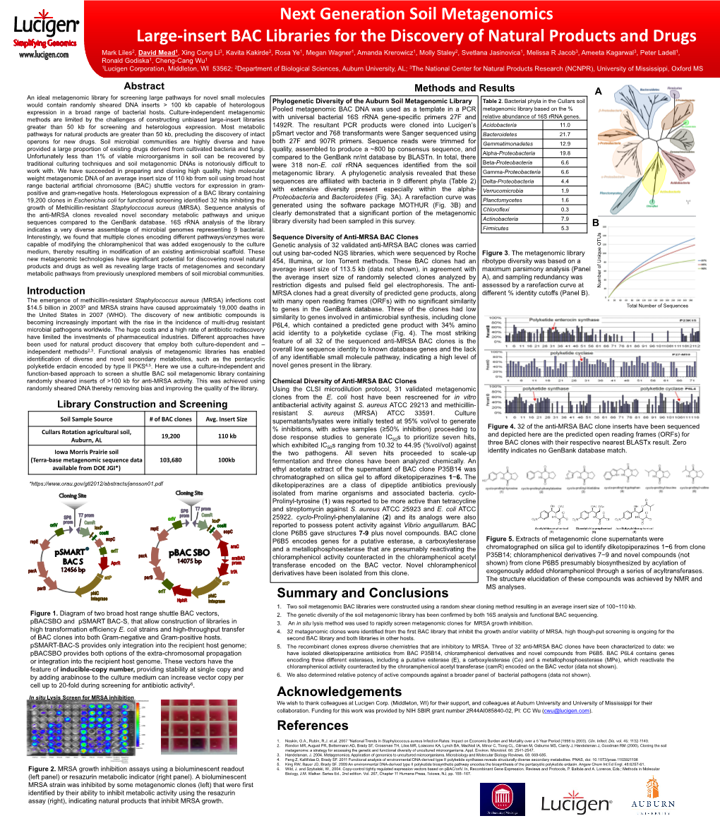 Next Generation Soil Metagenomics Large-Insert BAC Libraries for The