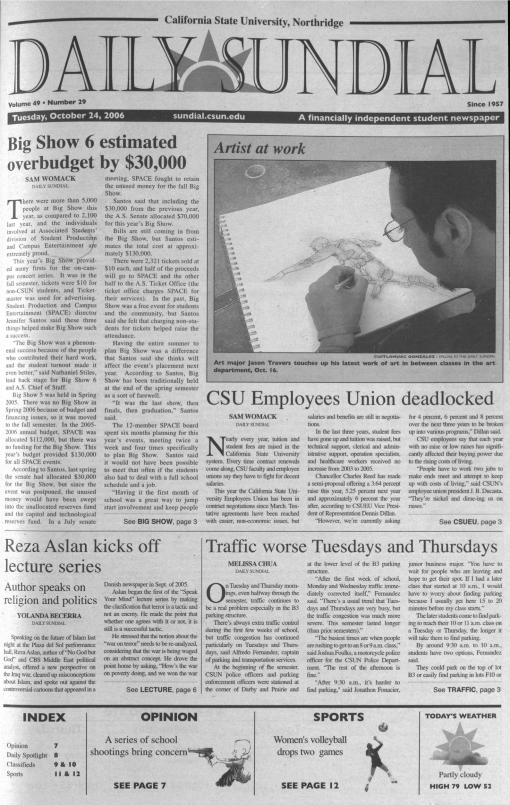 CSU Employees Union Deadlocked Spring 2006 Because of Budget and Finals, Then Graduation,