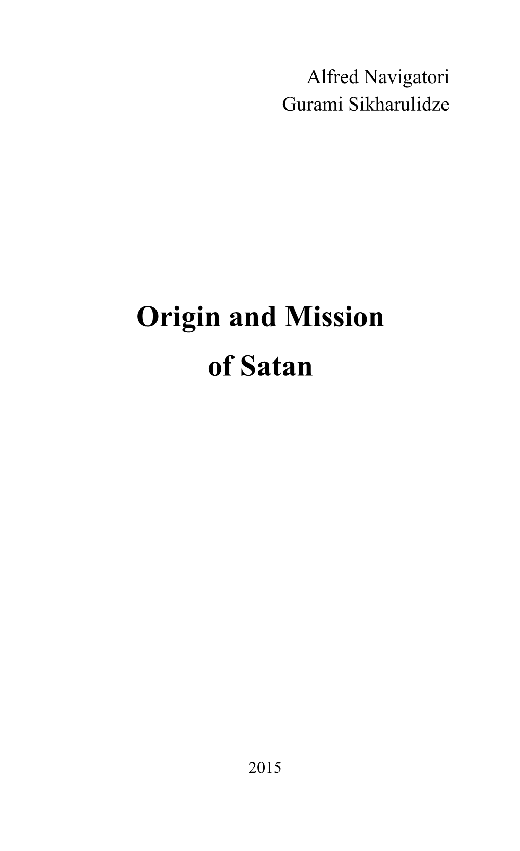 The Origin and Mission of Lucifer.Indd