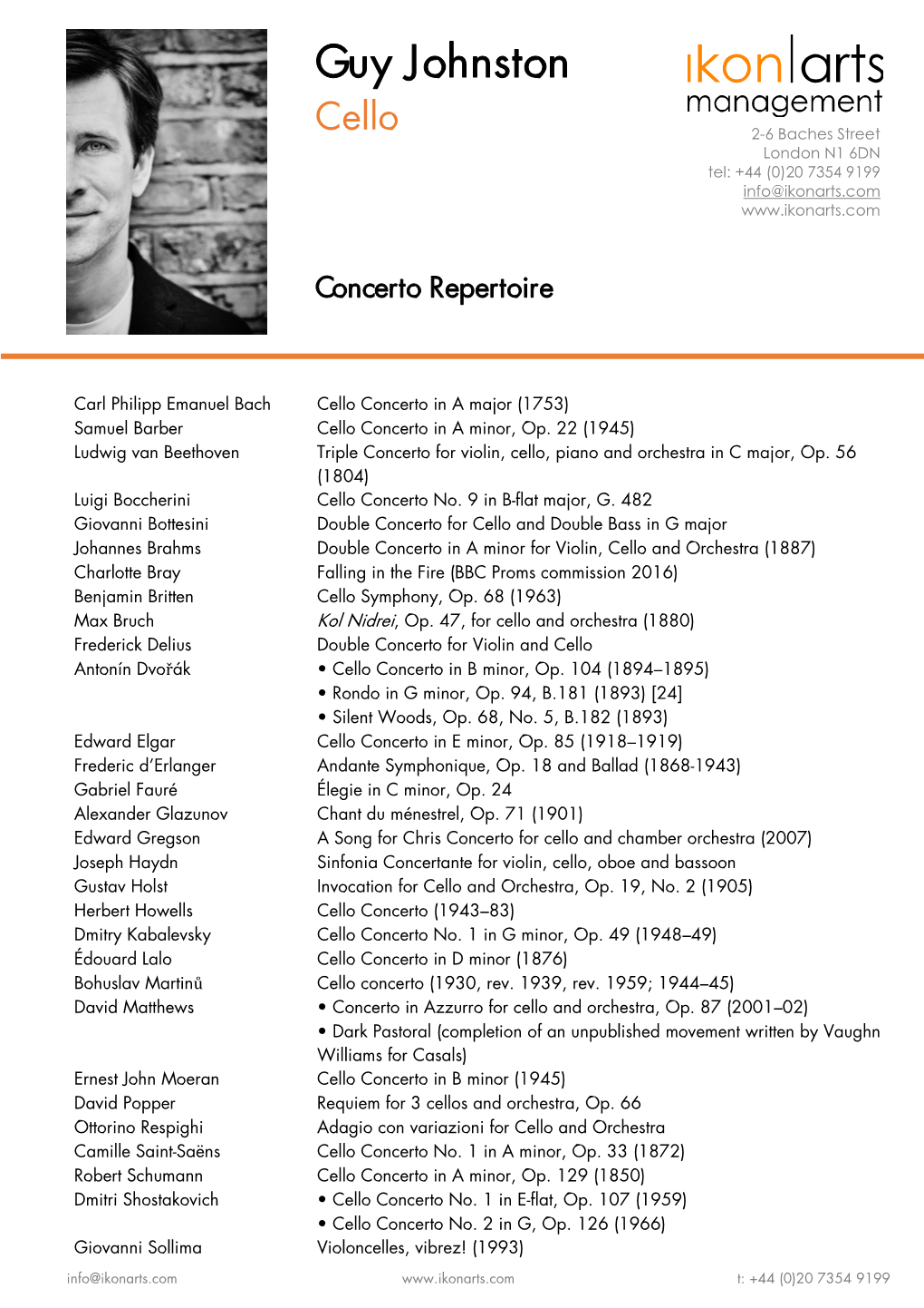 Concerto Repertoire