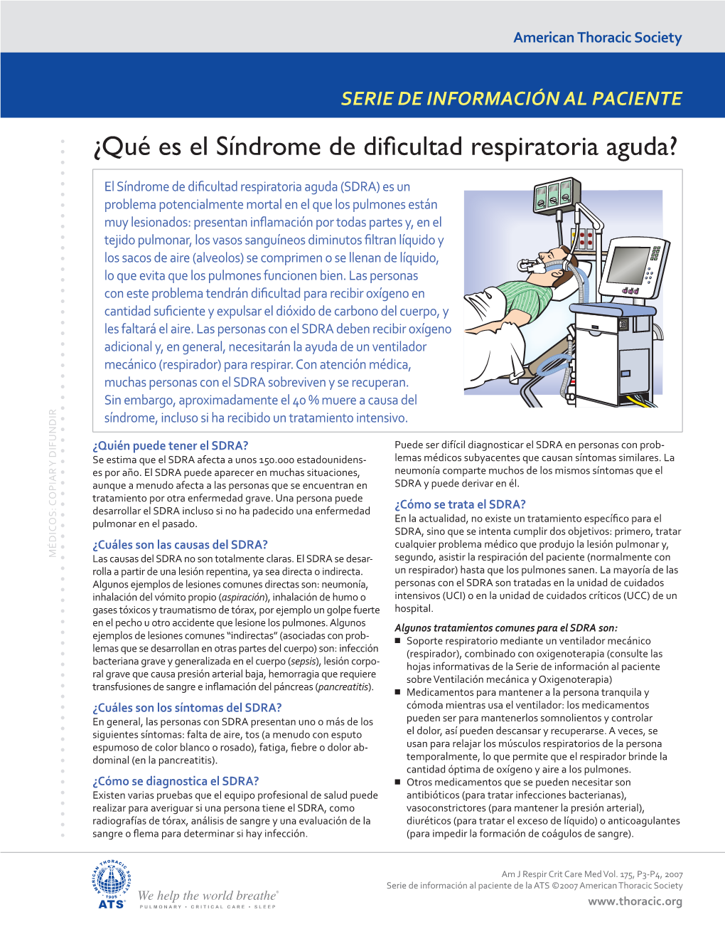 ¿Qué Es El Síndrome De Dificultad Respiratoria Aguda?