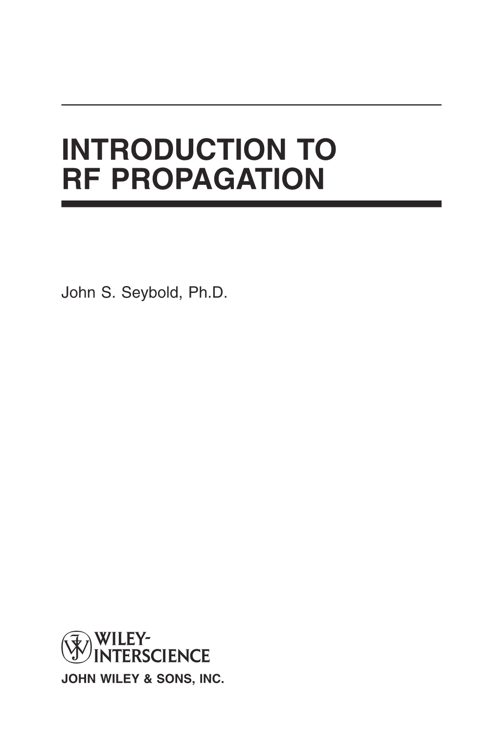 Introduction to Rf Propagation