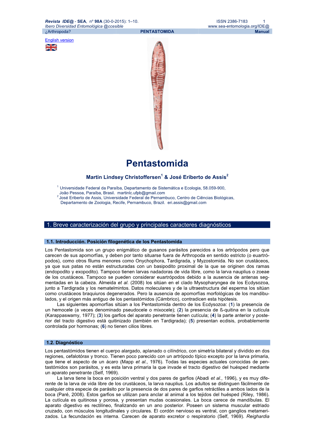 PENTASTOMIDA Manual English Version