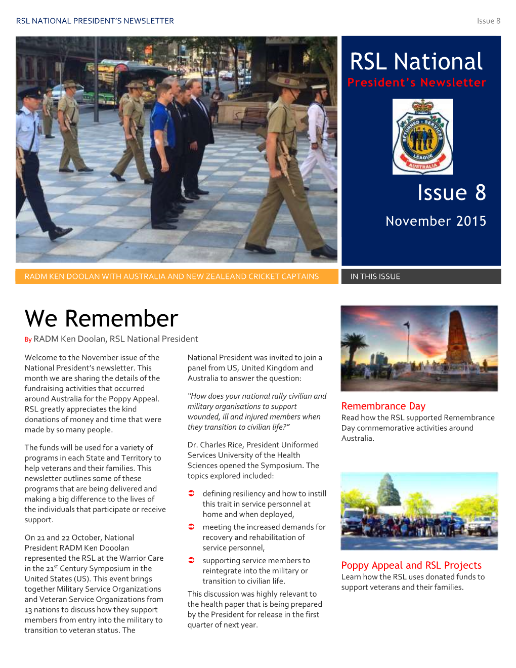 RSL National We Remember