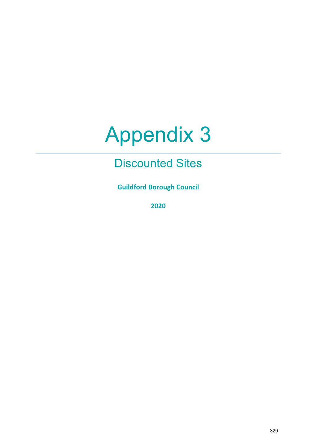 Appendix 3: Discounted Sites