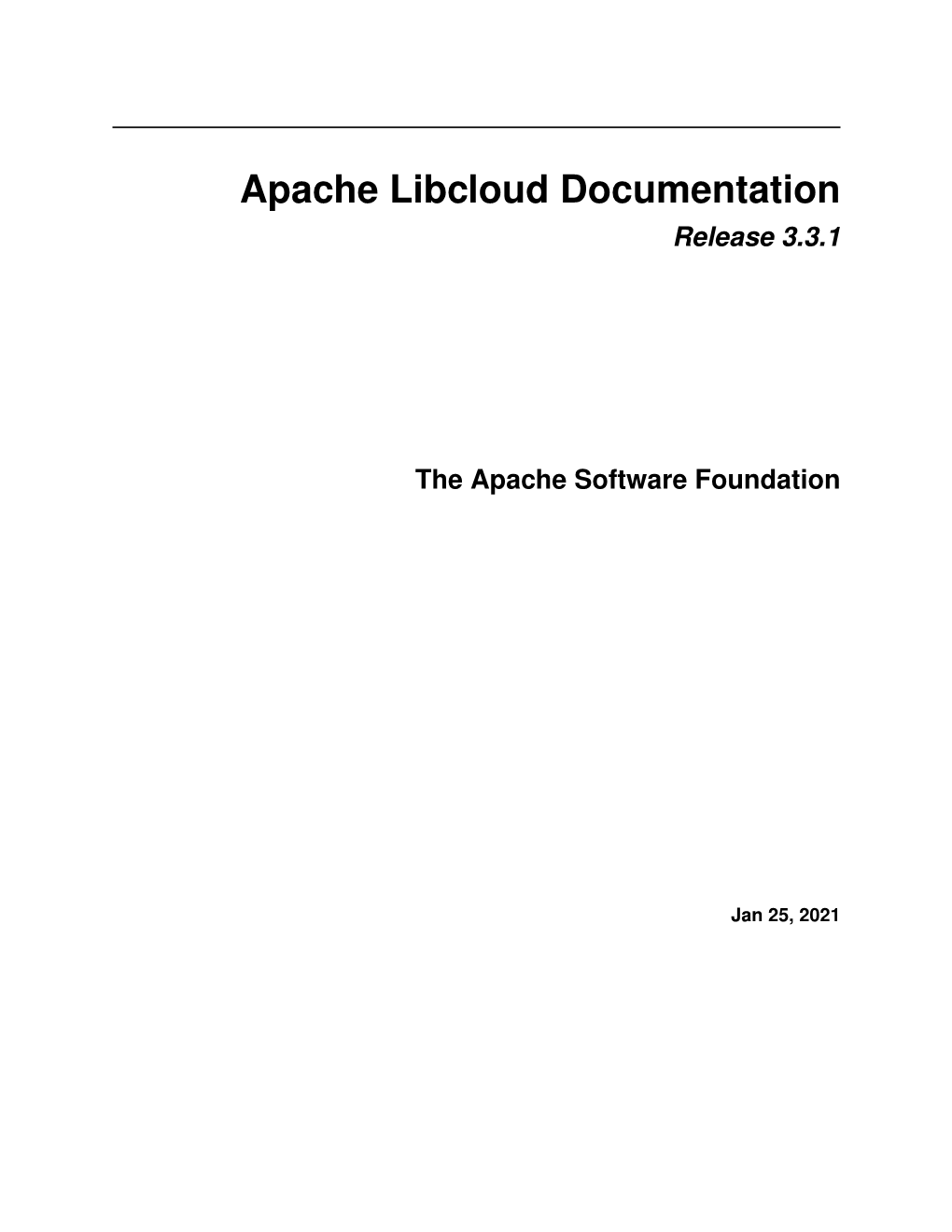 Apache Libcloud Documentation Release 3.3.1