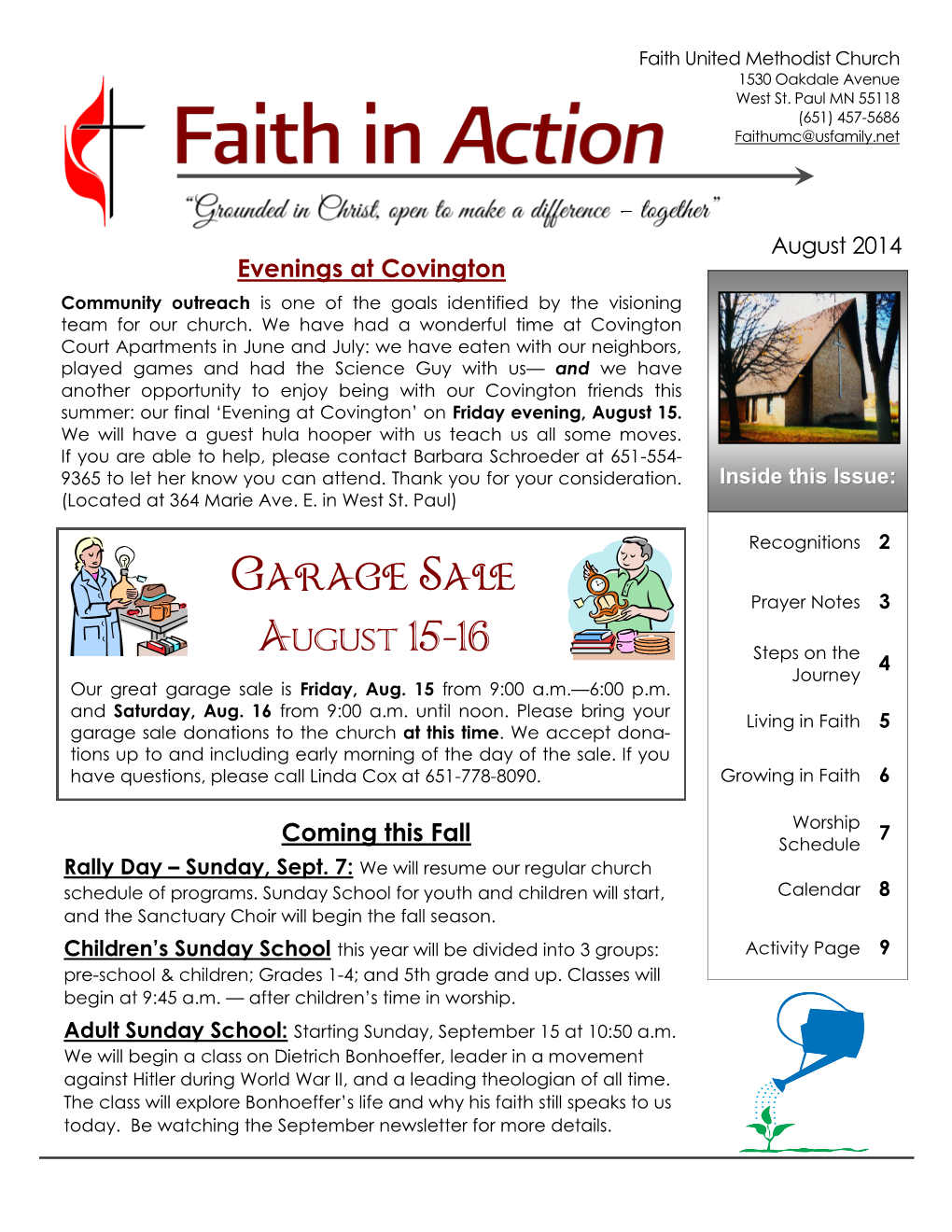 Faith in Action  August 2014