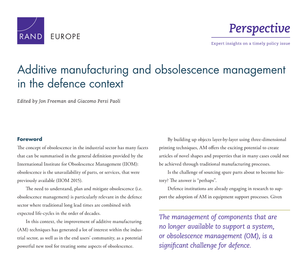 Obsolescence Management in the Defence Context