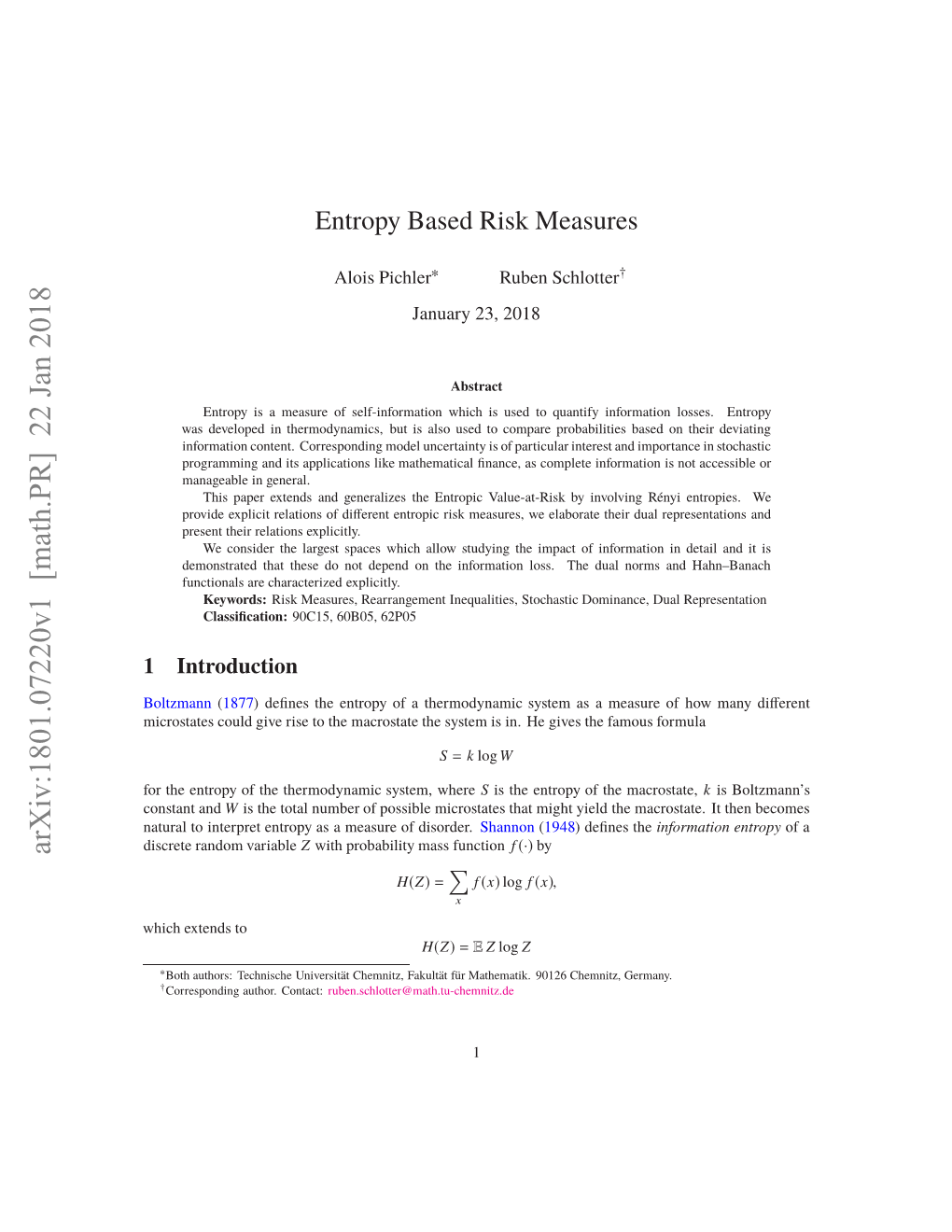 Entropy Based Risk Measures Interpolates the Average Value-At-Risk and the Classical Entropic Value-At-Risk