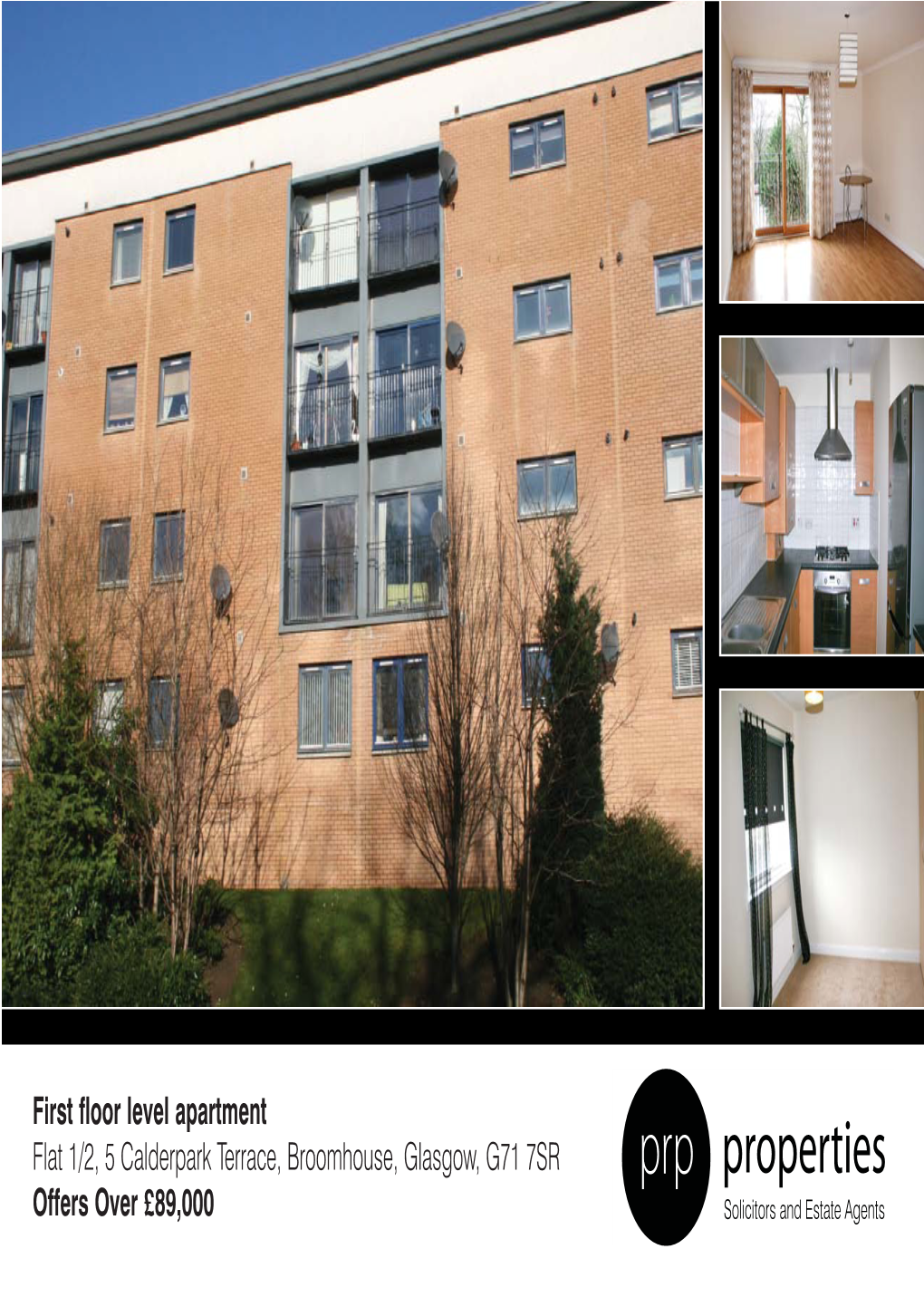 First Floor Level Apartment Flat 1/2, 5 Calderpark Terrace, Broomhouse, Glasgow, G71 7SR Offers Over £89,000