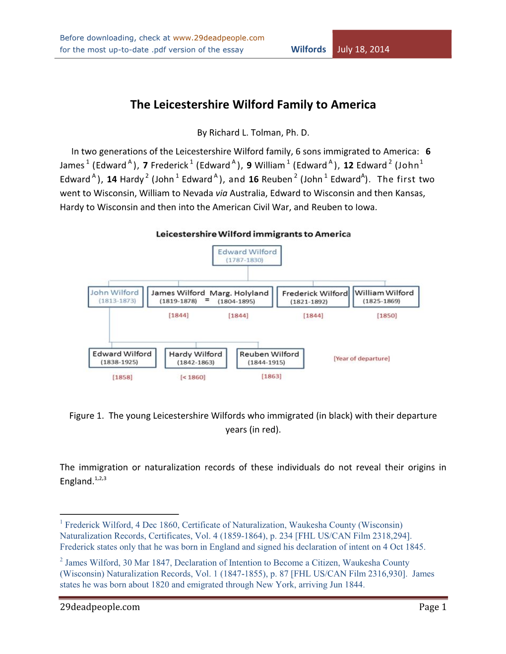 Pdf Version of the Essay Wilfords July 18 , 2014