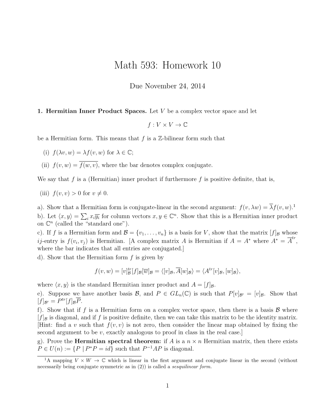 Math 593: Homework 10