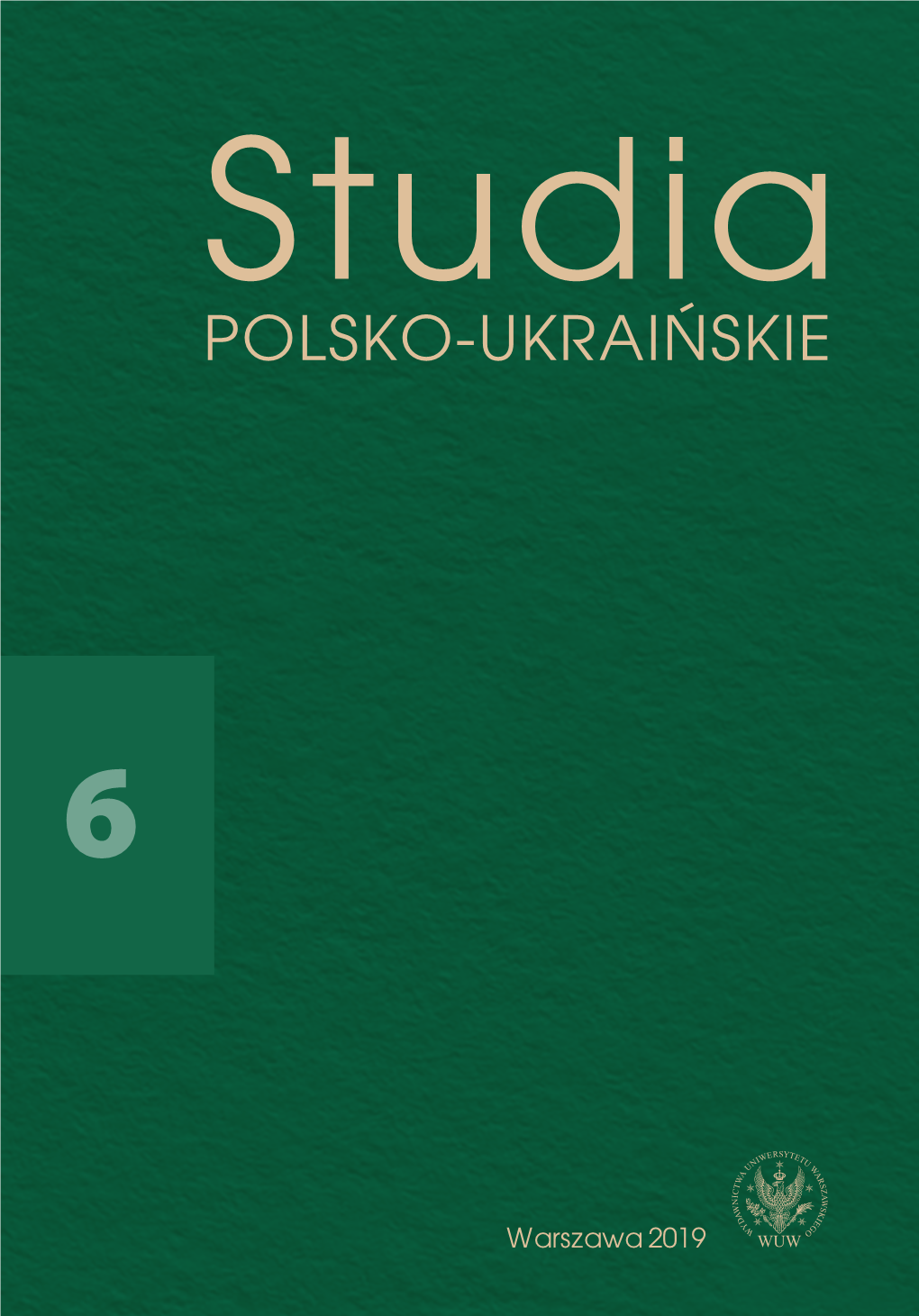 Studia Polsko-Ukraińskie 6 Okładka Ostatnia