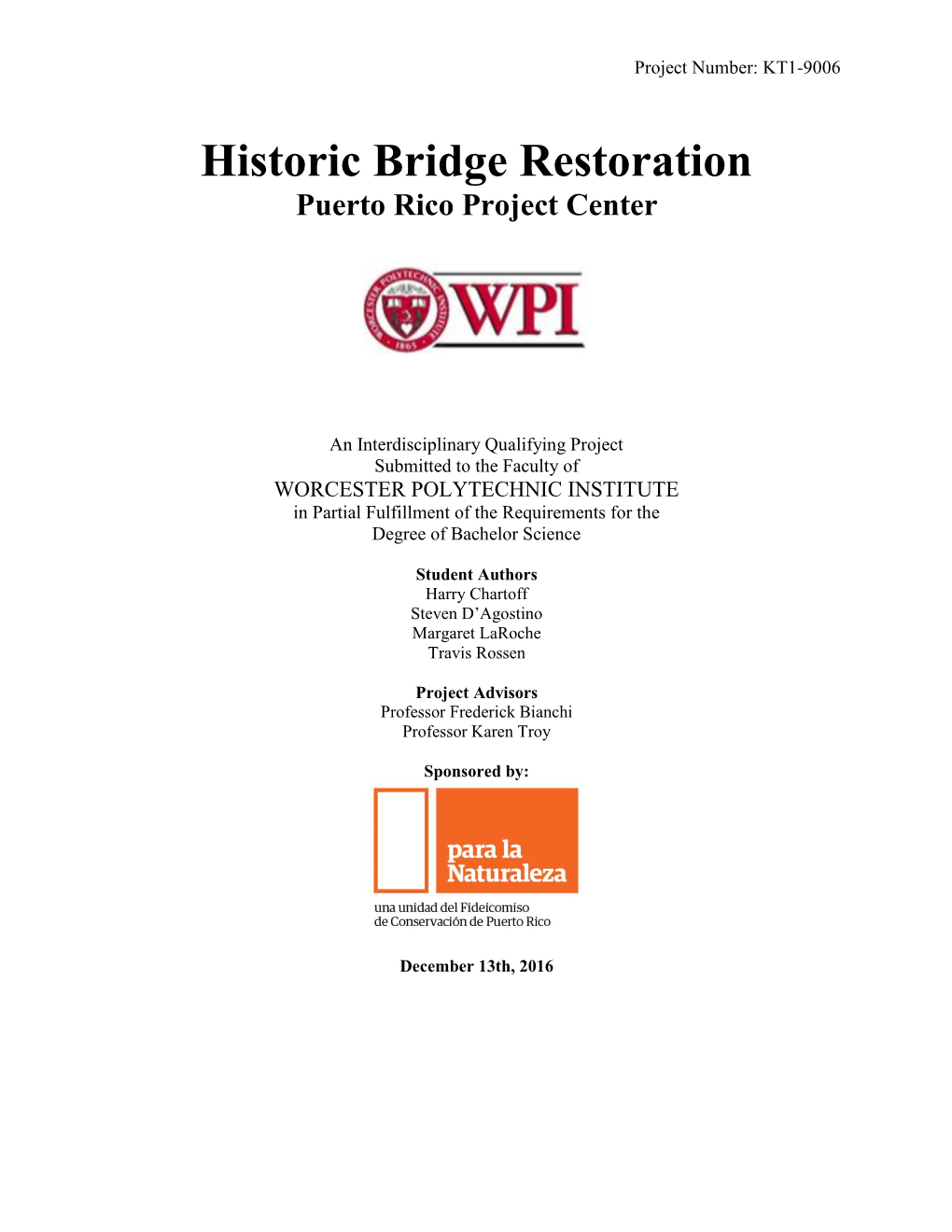 Historic Bridge Restoration Puerto Rico Project Center