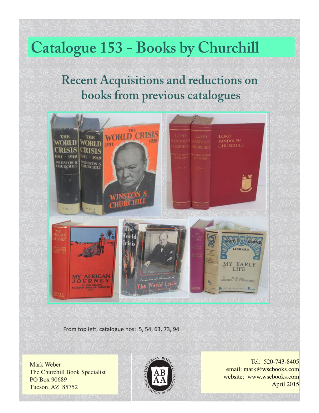 Catalogue 153 - Books by Churchill