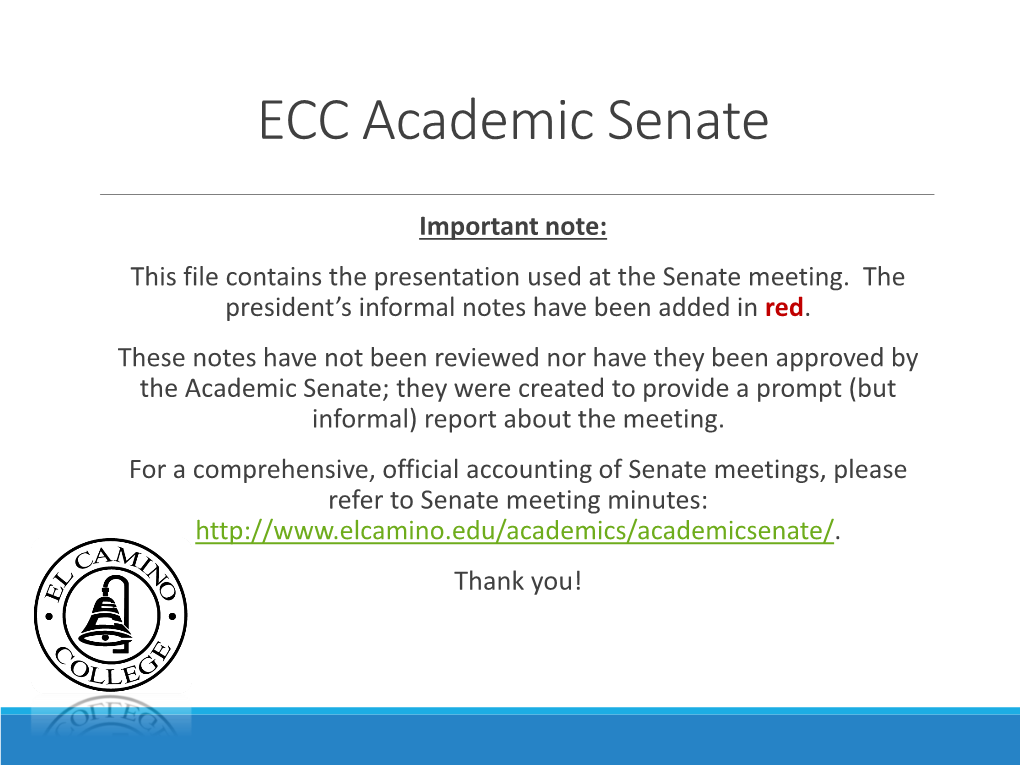 ECC Academic Senate