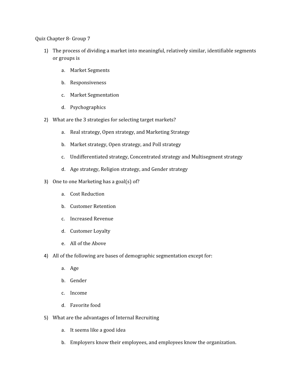 Quiz Chapter 8- Group 7