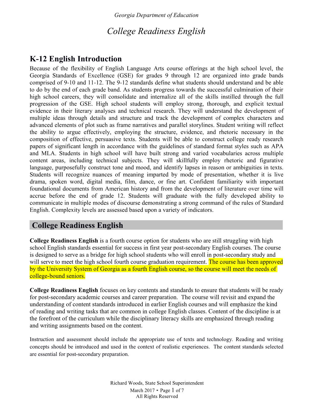 K-12 English Introduction