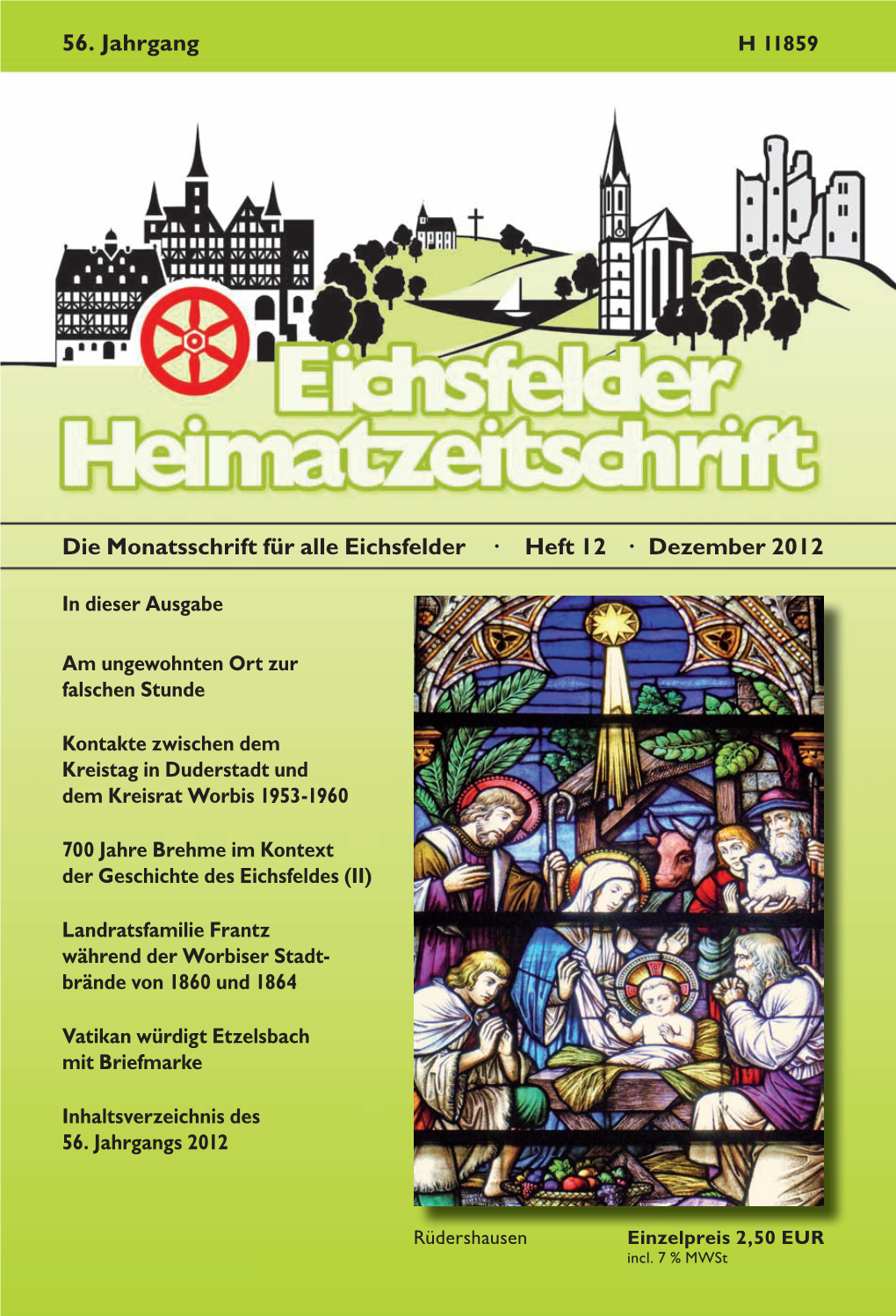 Die Monatsschrift Für Alle Eichsfelder · Heft 12 · Dezember 2012 56