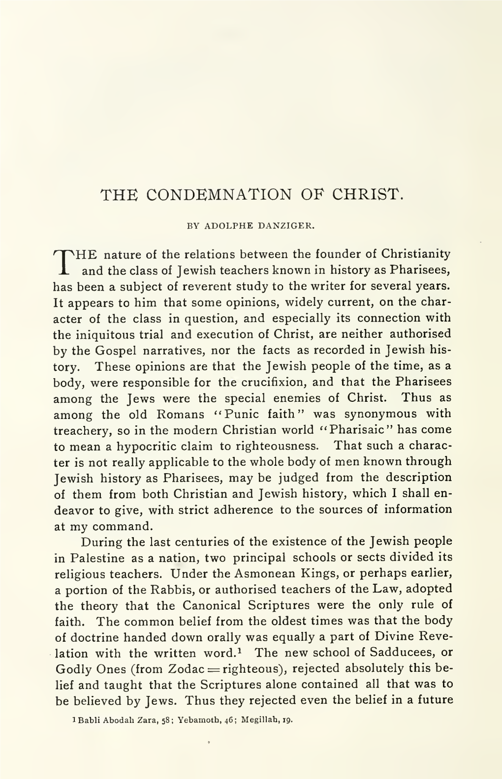 The Condemnation of Christ