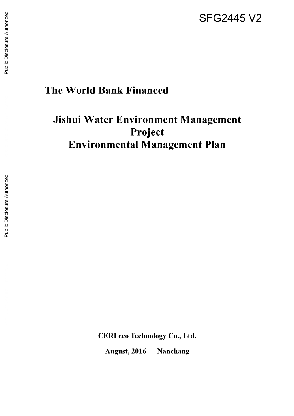 5 Environmental Monitoring Plan