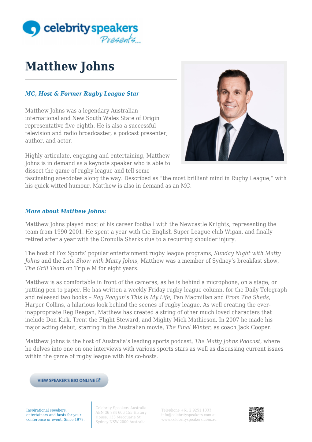 Matthew Johns