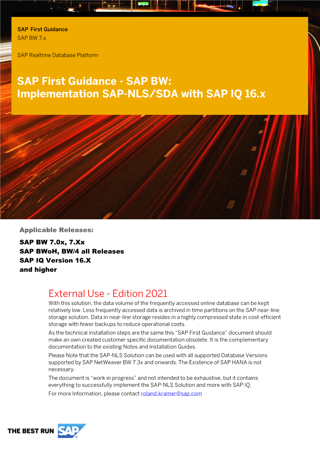 SAP First Guidance