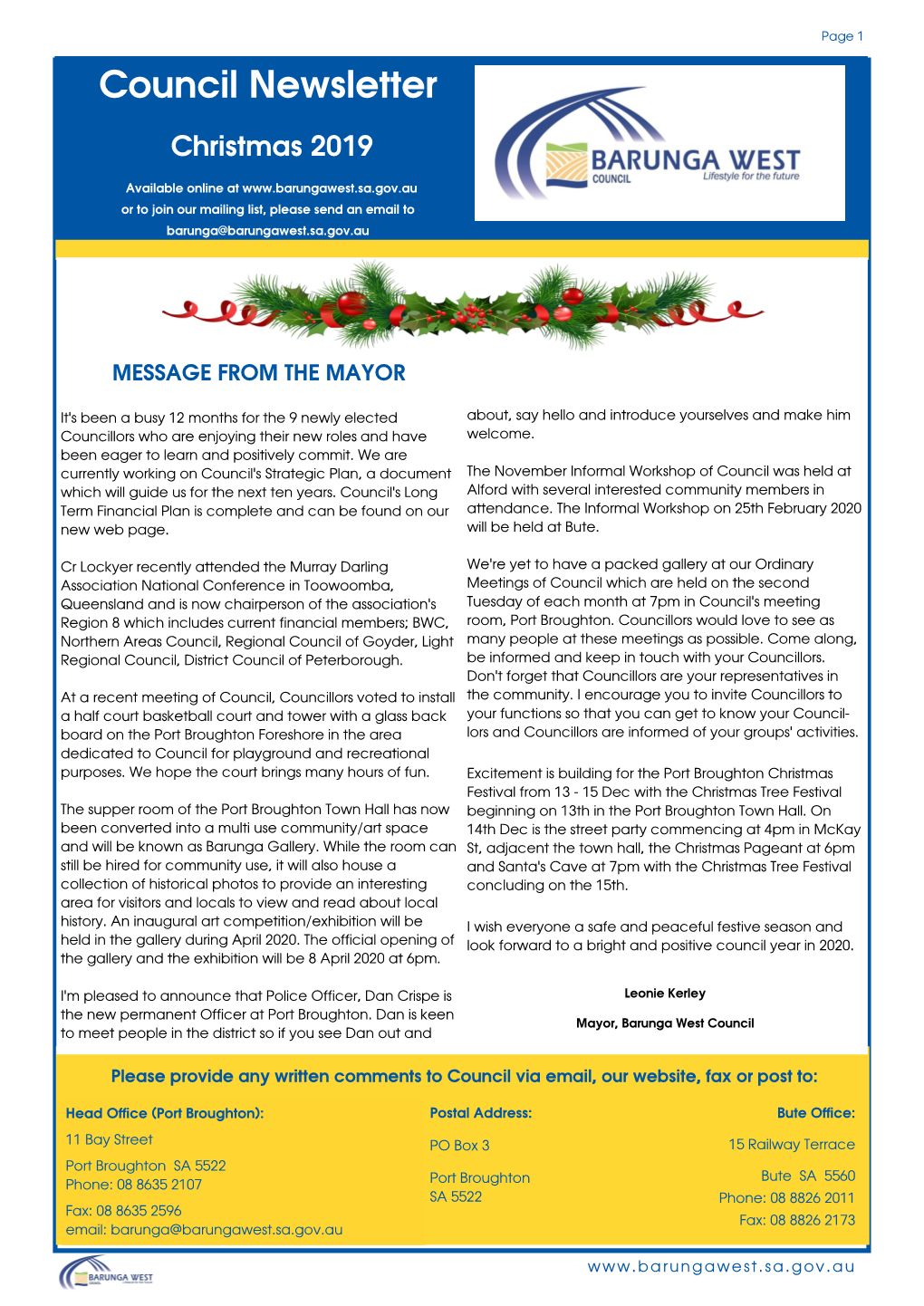 Council Newsletter