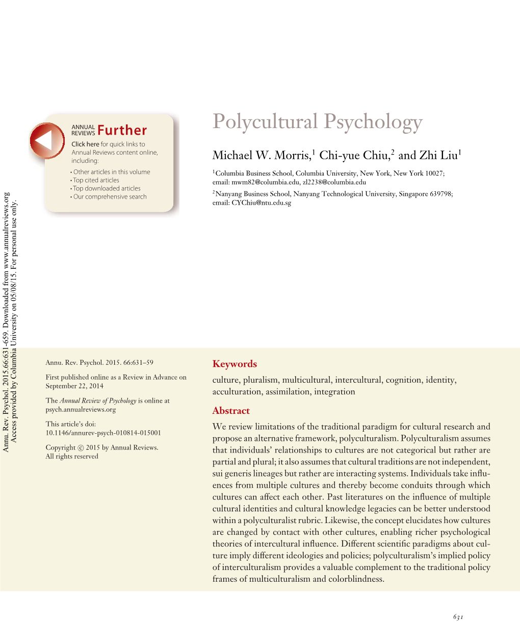 Polycultural Psychology