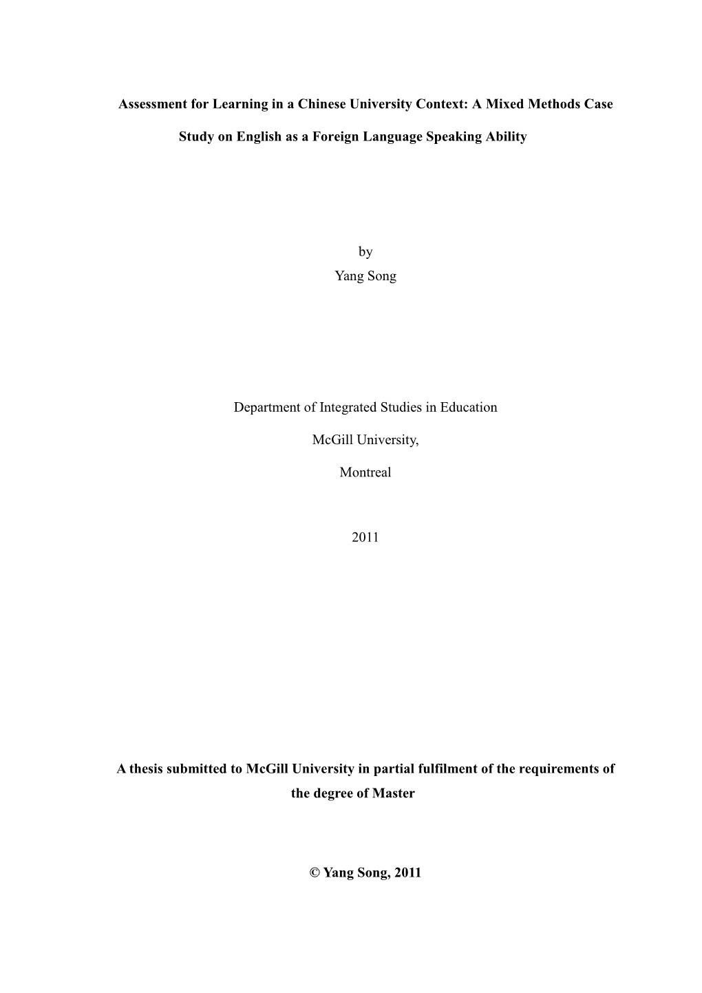 Assessment for Learning in a Chinese University Context: a Mixed Methods Case