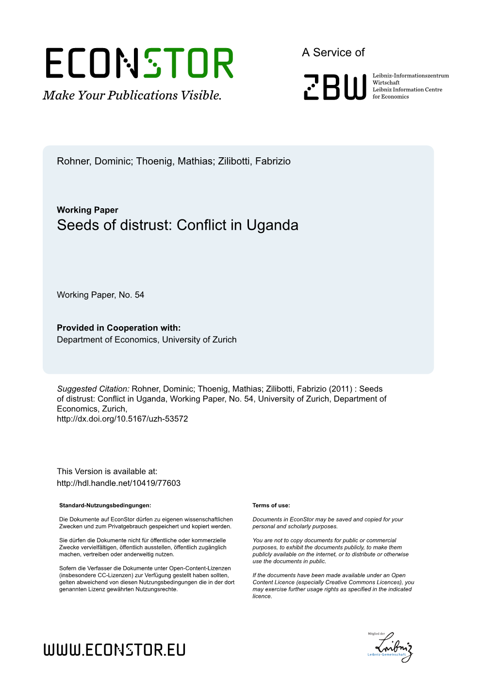 Conflict in Uganda