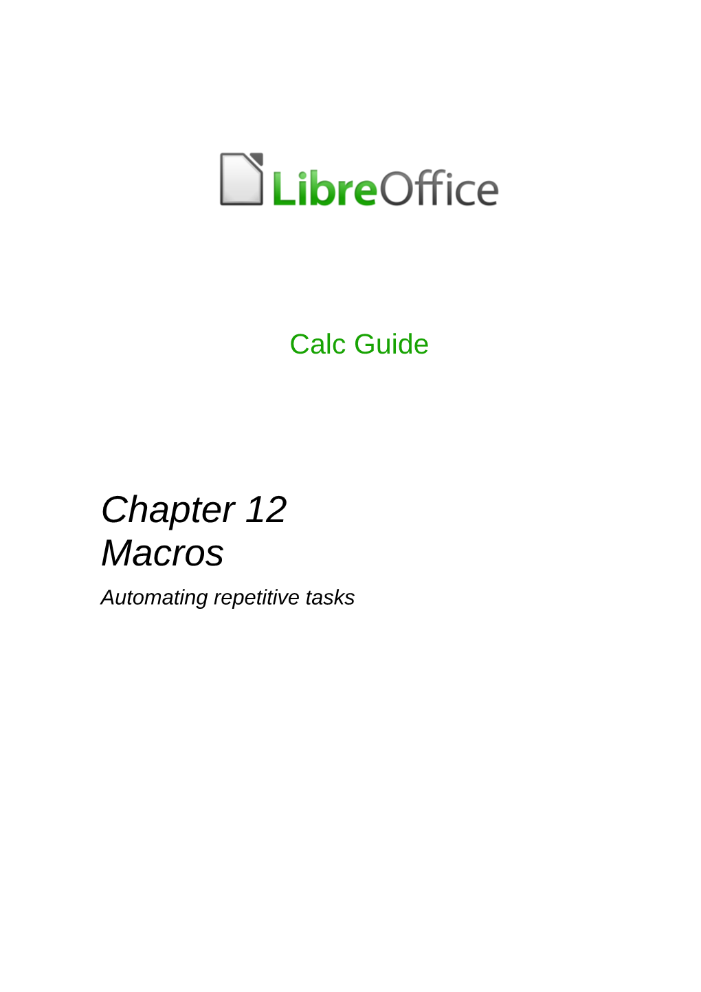 Chapter 12 Calc Macros | 3 Introduction