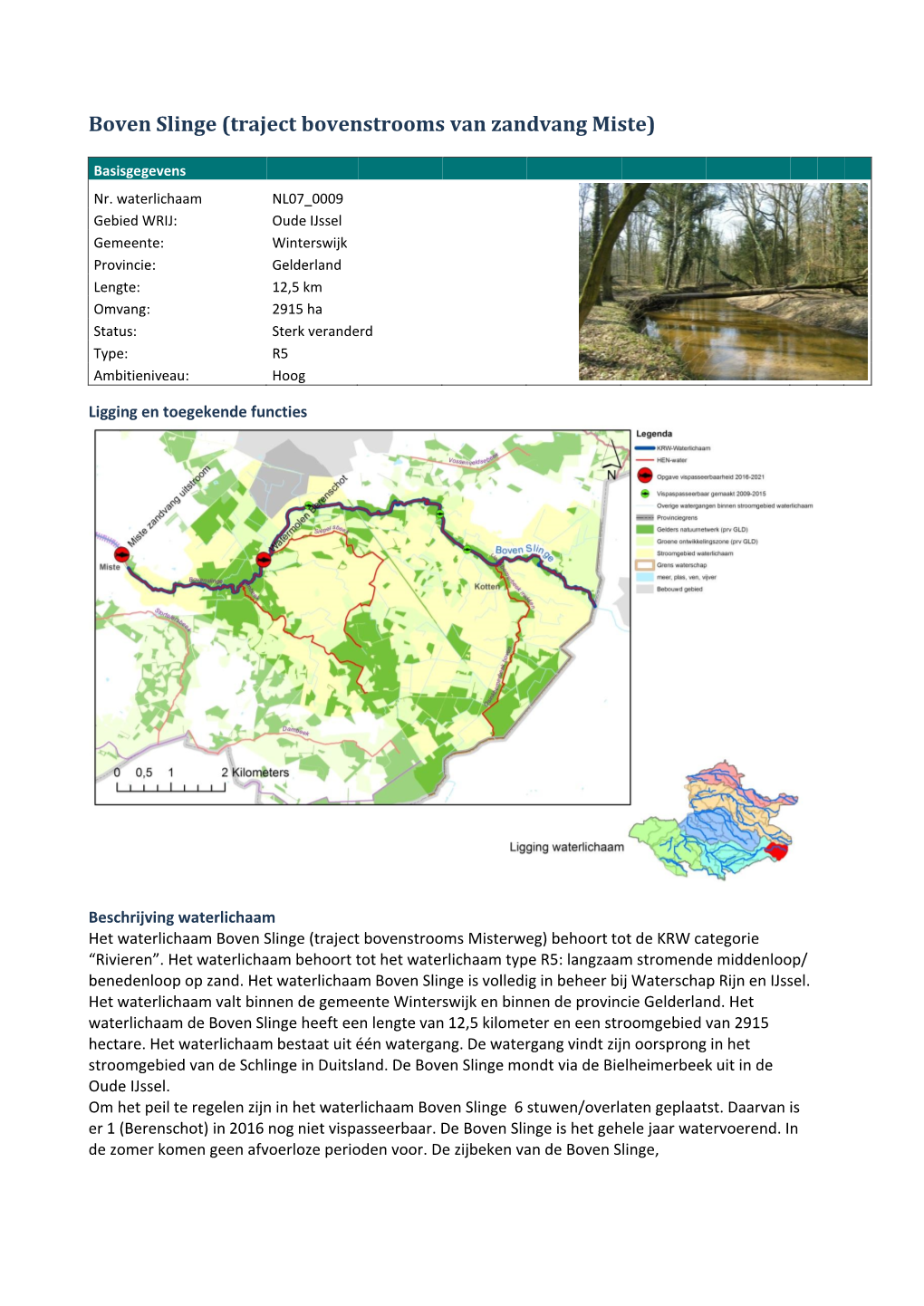 Boven Slinge (Traject Bovenstrooms Van Zandvang Miste)