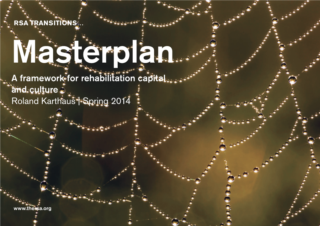 A Framework for Rehabilitation Capital and Culture Roland Karthaus | Spring 2014
