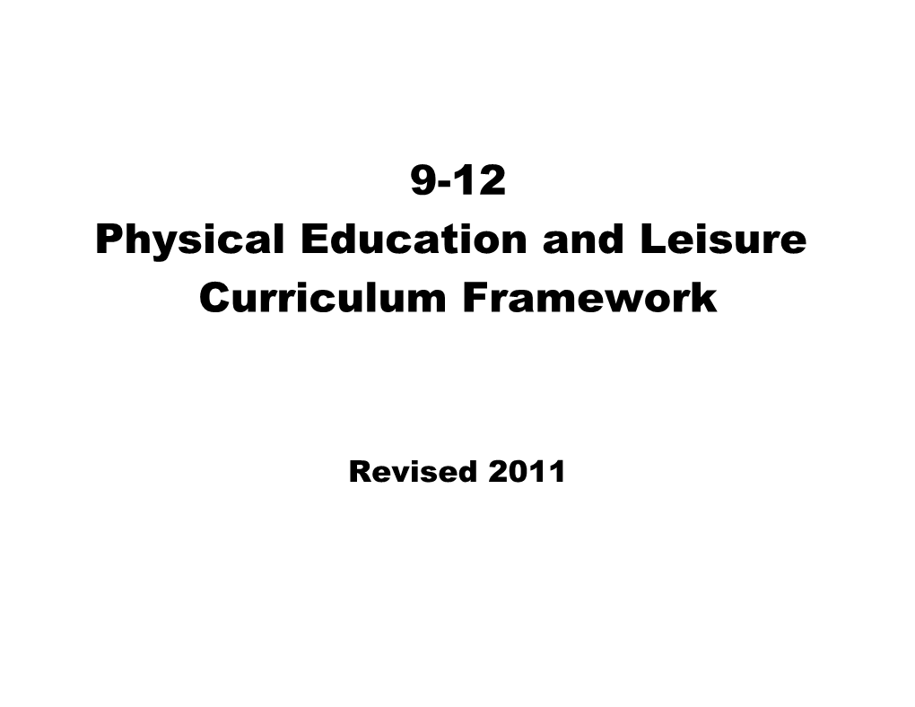 Physical Education and Leisure