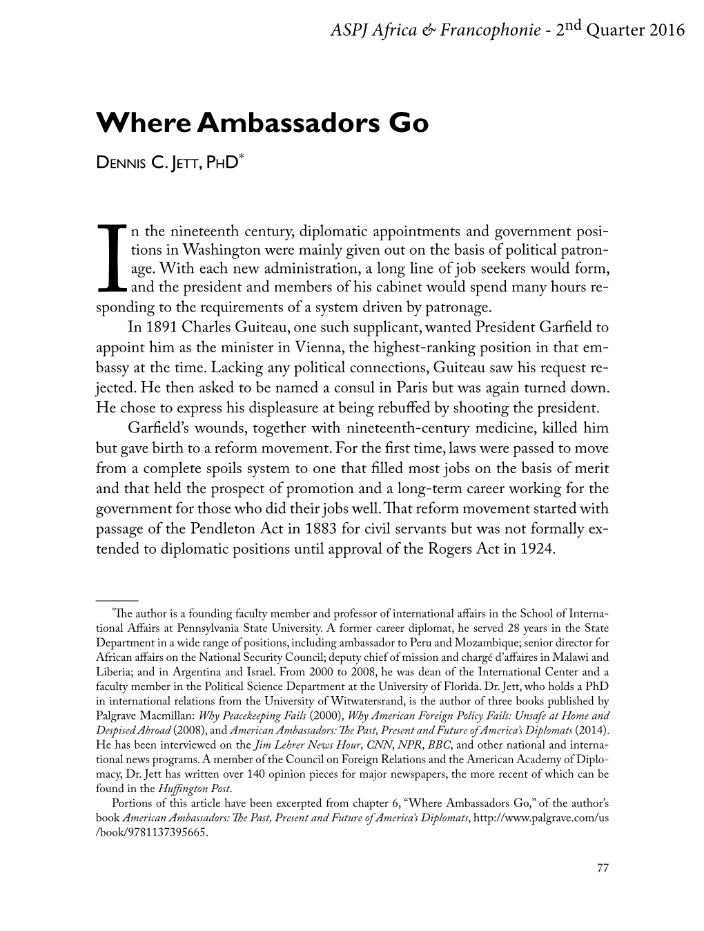 Where Ambassadors Go