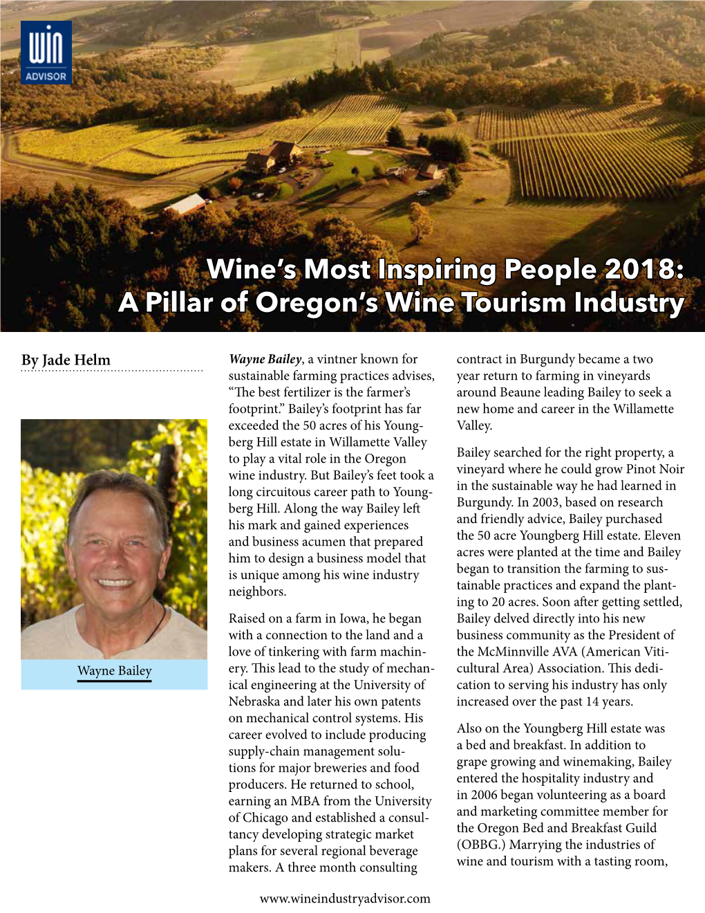 A Pillar of Oregon's Wine Tourism Industry