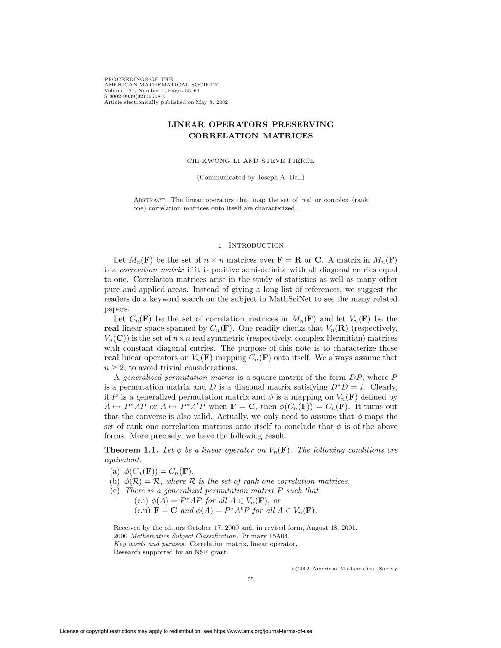 Linear Operators Preserving Correlation Matrices