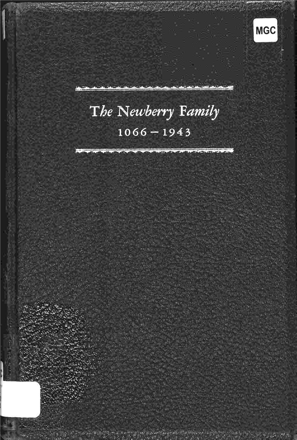 History and Genealogy of the Newberry Family, 1066-1943