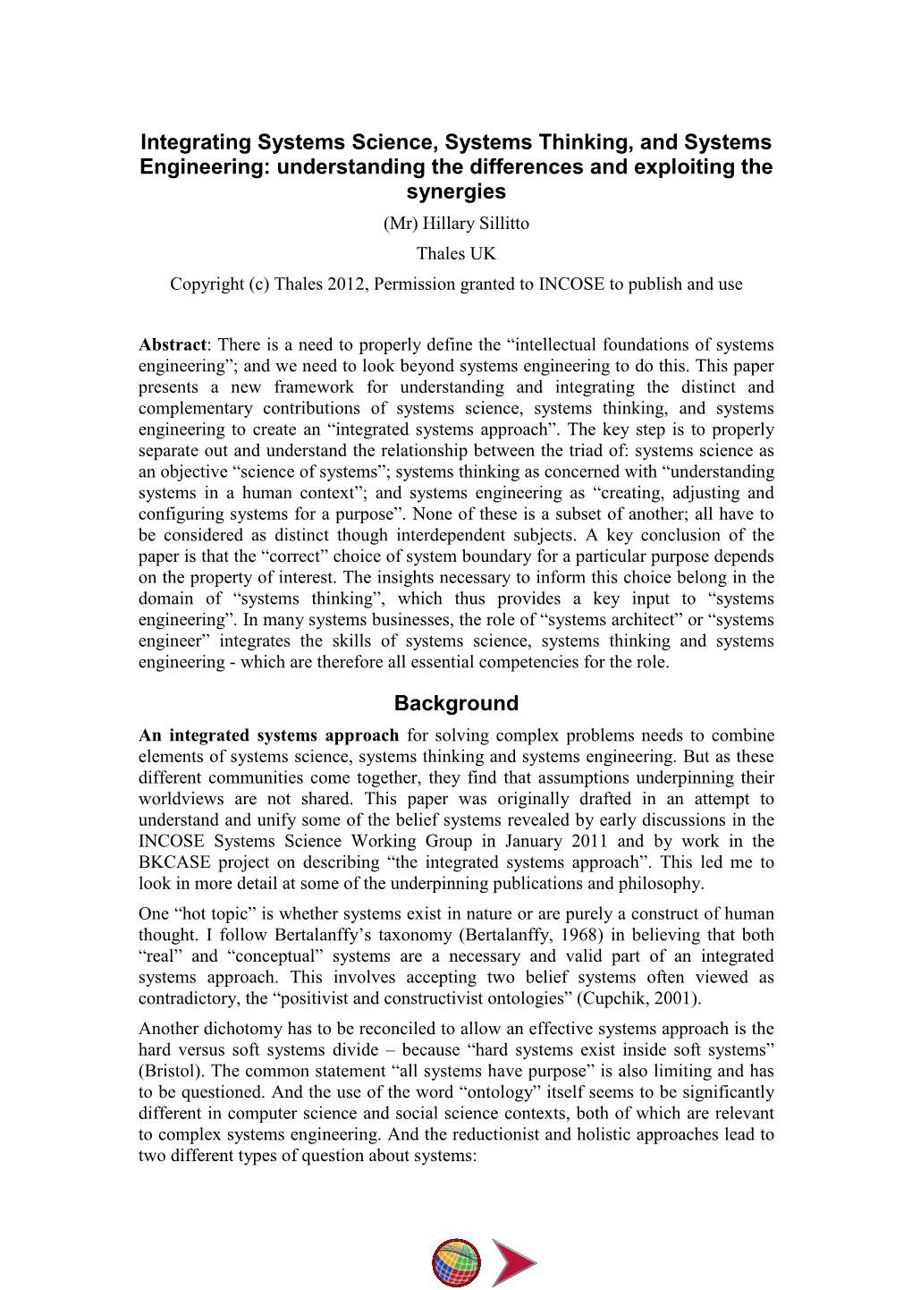 4.3.2 Integrating Systems Science, Systems