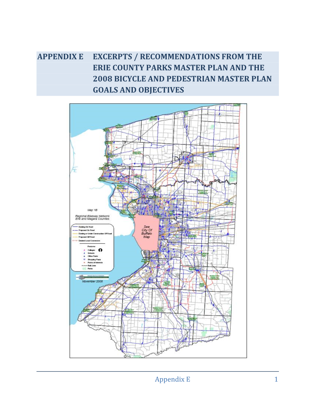 Appendix E. Excerpts from the Erie County Parks Master Plan