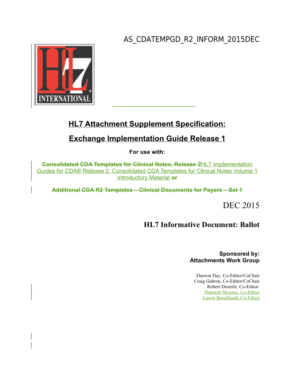 CDAR2 IG Supplement to IHE Consolidated Templated Guide s2