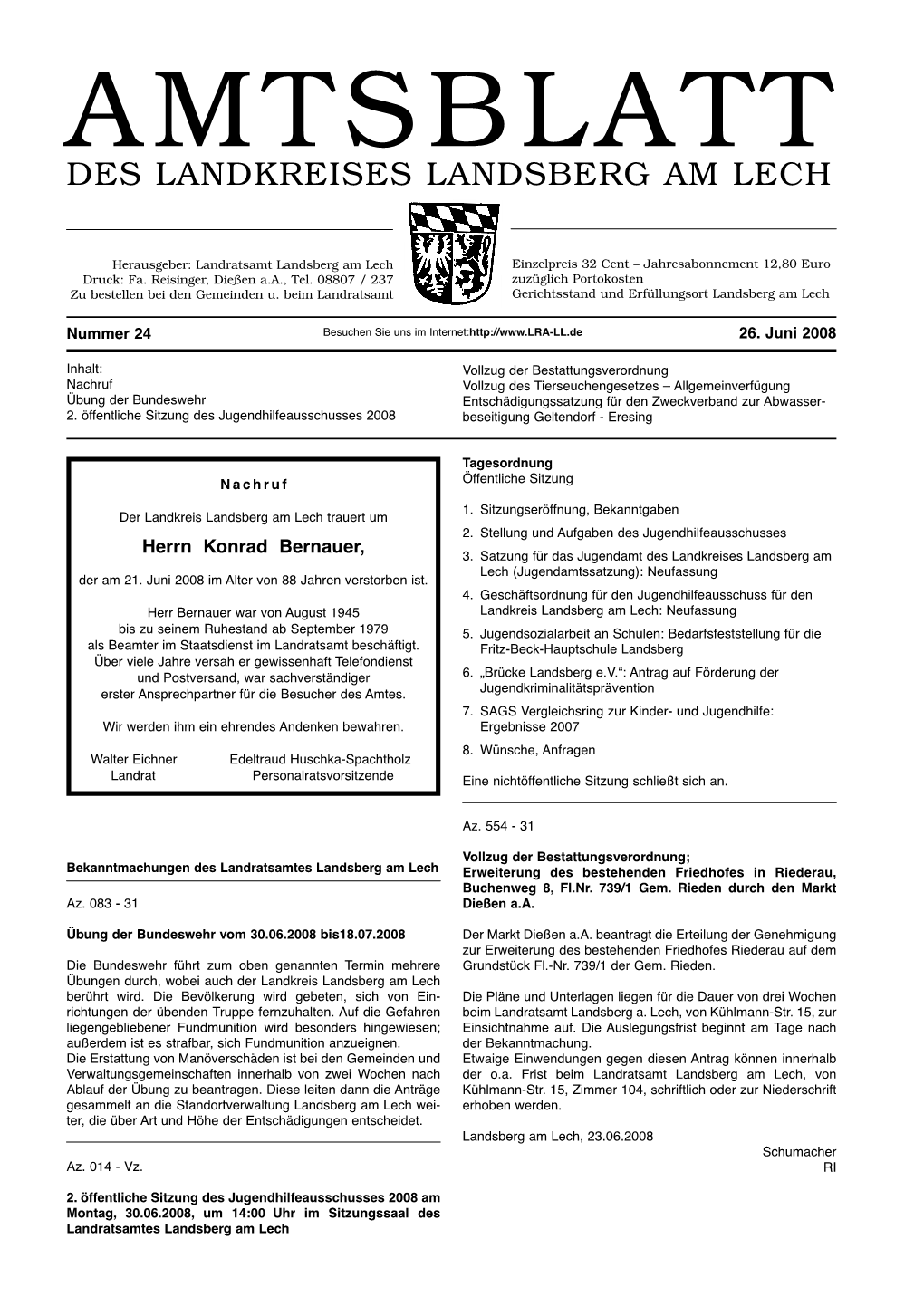 Amtsblatt Nr.24/2008